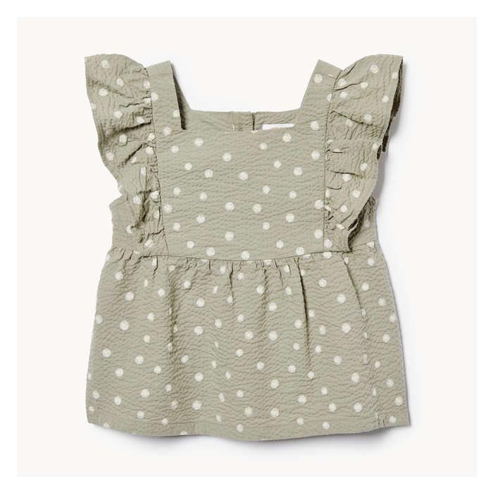 Toddler Girls' Woven Ruffle Top
